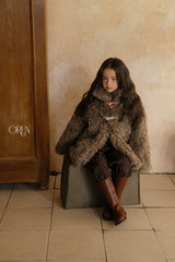 [OREN] Berni toggle fur jacket