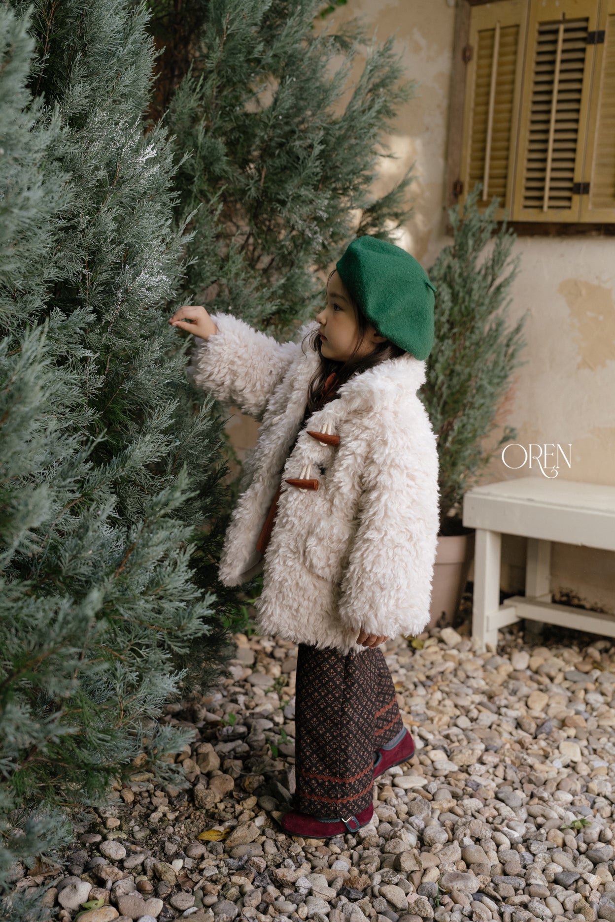 [OREN] Berni toggle fur jacket