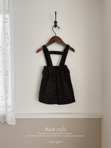 Miel check suspender pants