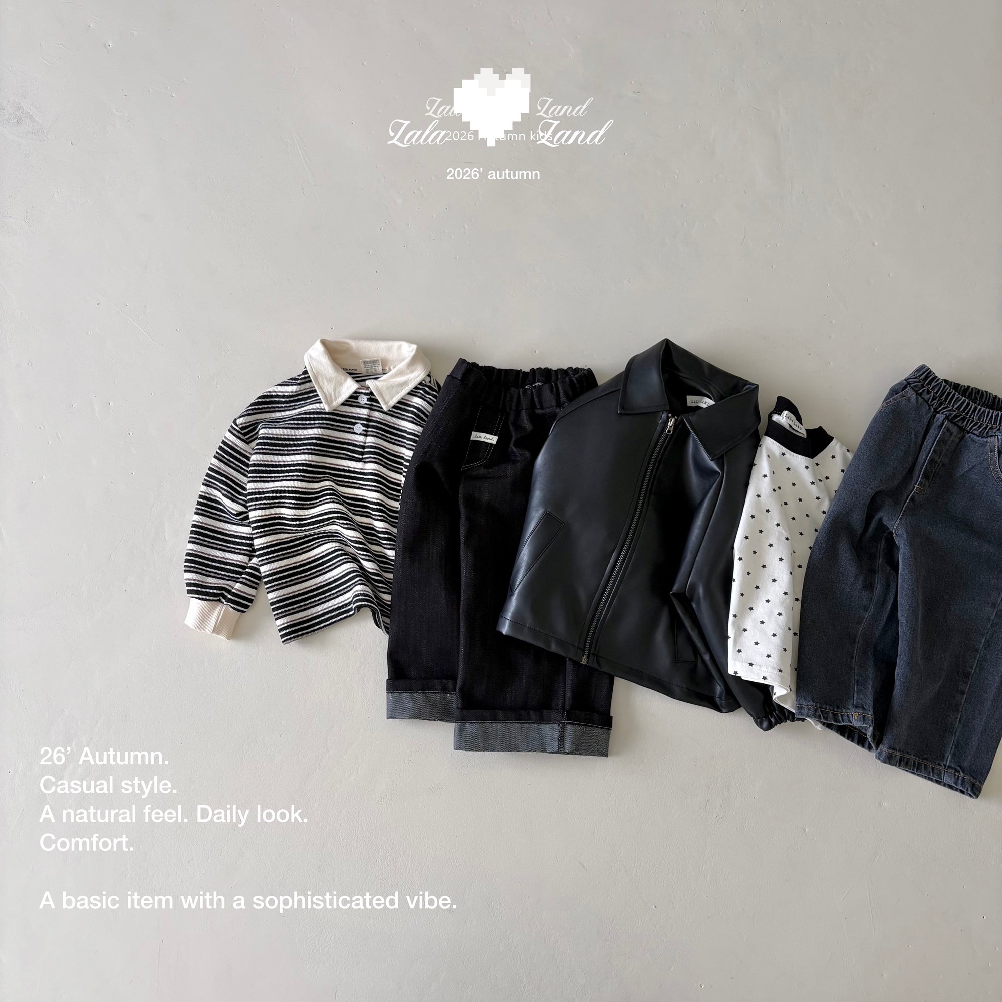［Lala land］Mix star tee