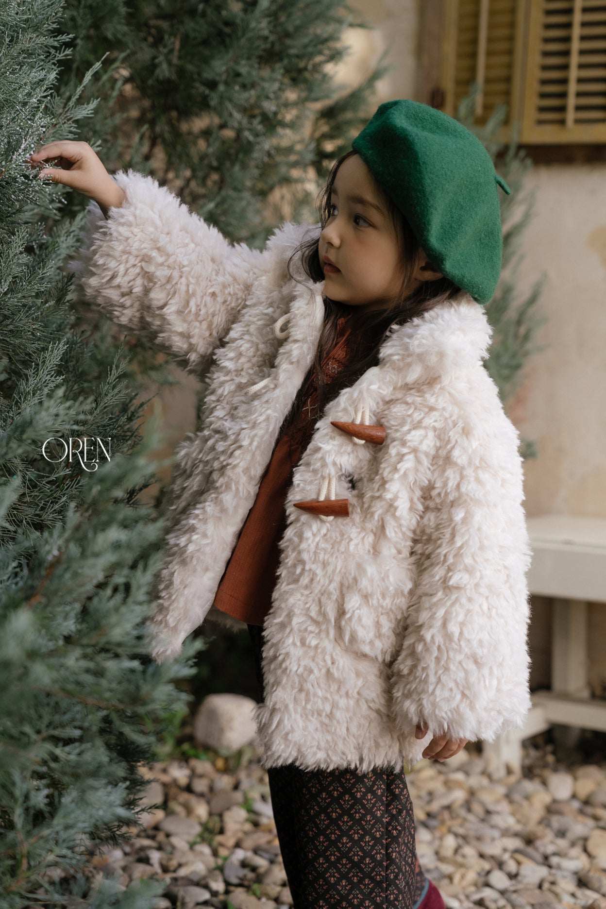 [OREN] Berni toggle fur jacket