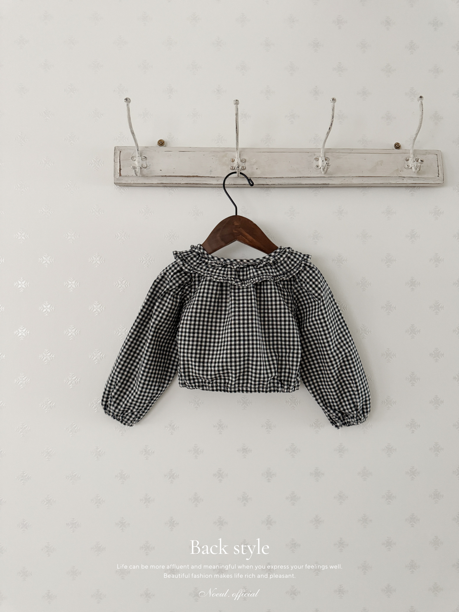Bell check blouse
