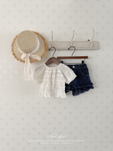 Vivi lace puff blouse