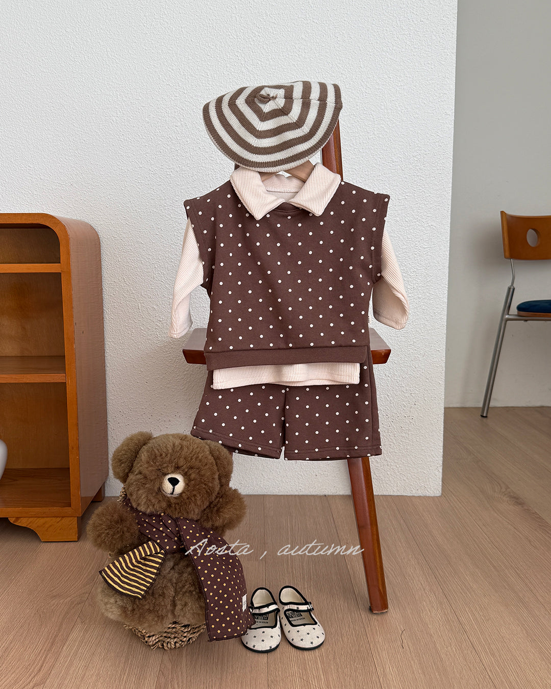 ［Aosta］Mulmul Collar Tee