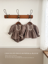 Chocolate smock blouse