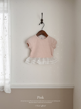 Peach stripe shasha tee