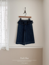 Frill denim pants