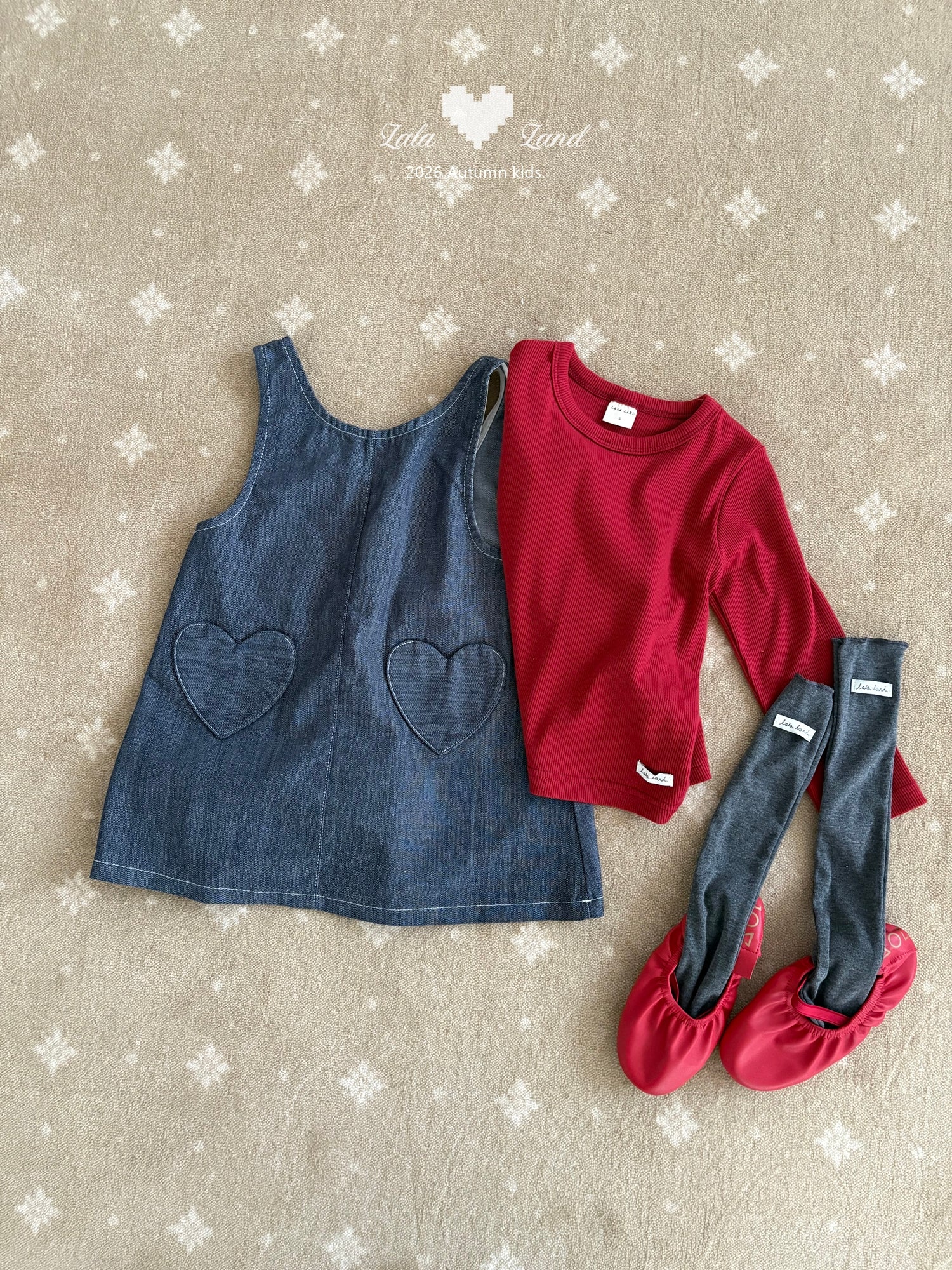 ［Lala land］Heart pocket pants