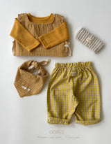 ［Aosta］Caramel Check Pants