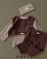 ［Aosta］Cookie Stripe Tee