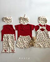 ［Aosta］Heart button tee
