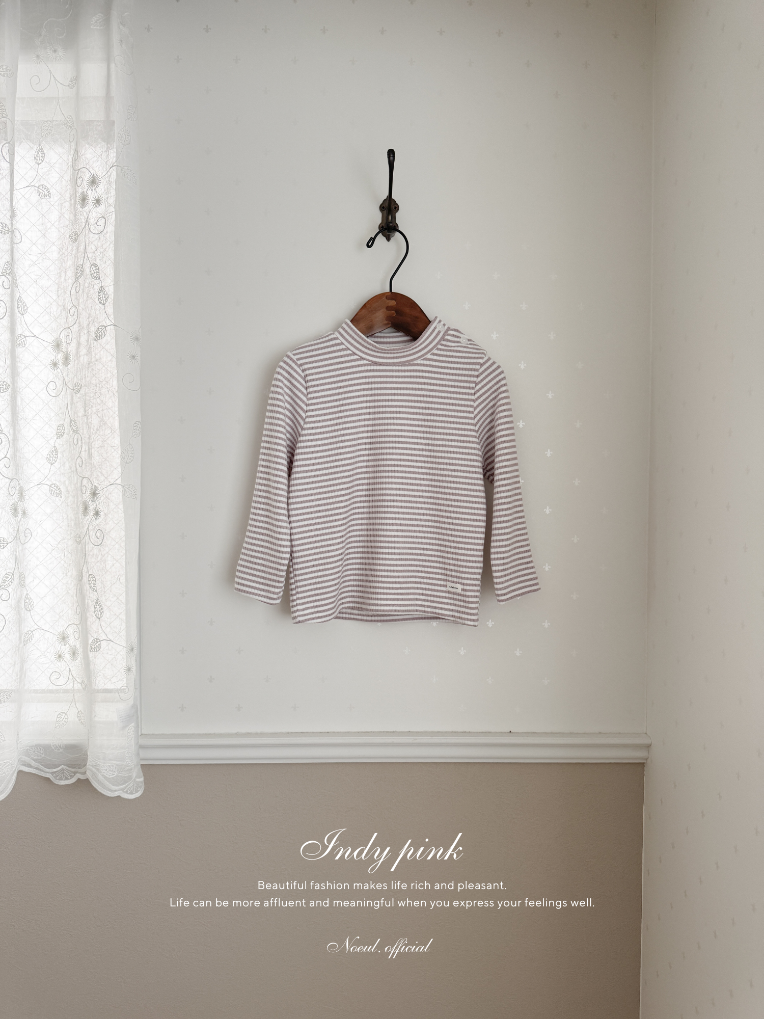 Soft stripe half neck tops (baby & kids)