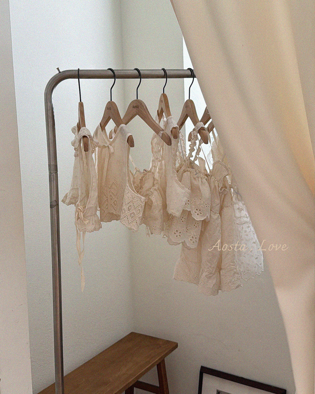［Aosta］Lace Jenny Open Vest