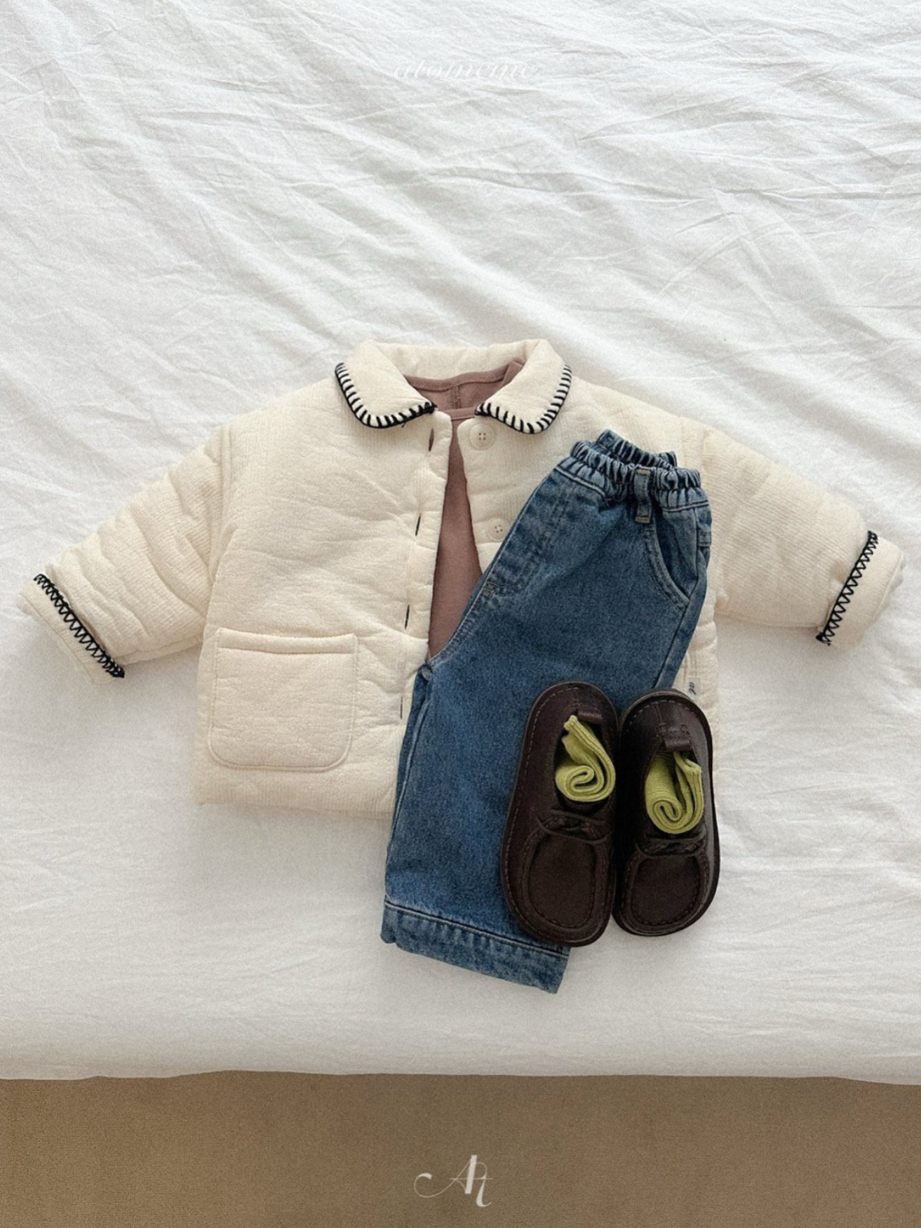 [atomeme] Half Slit Denim