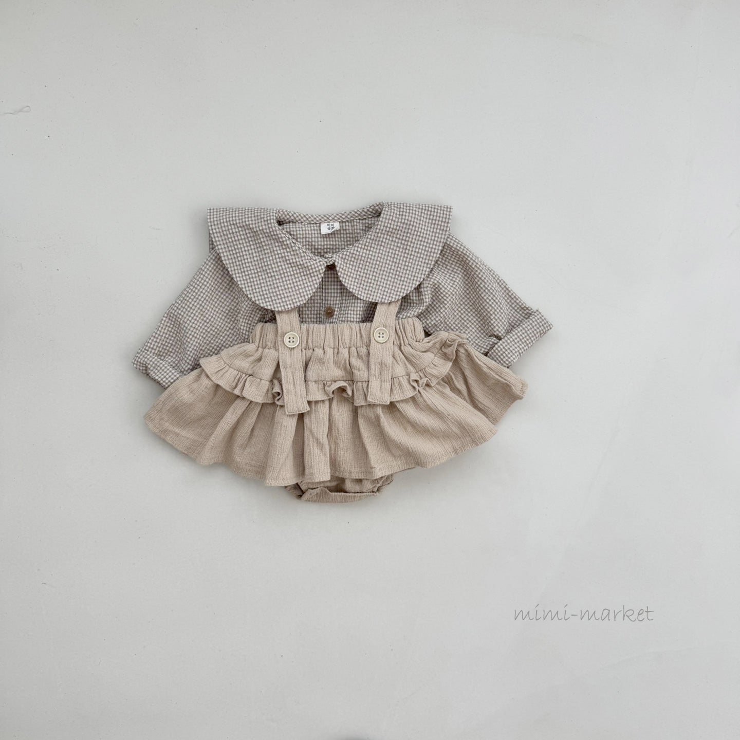 ［mimi market］Elly frill suspender skirt