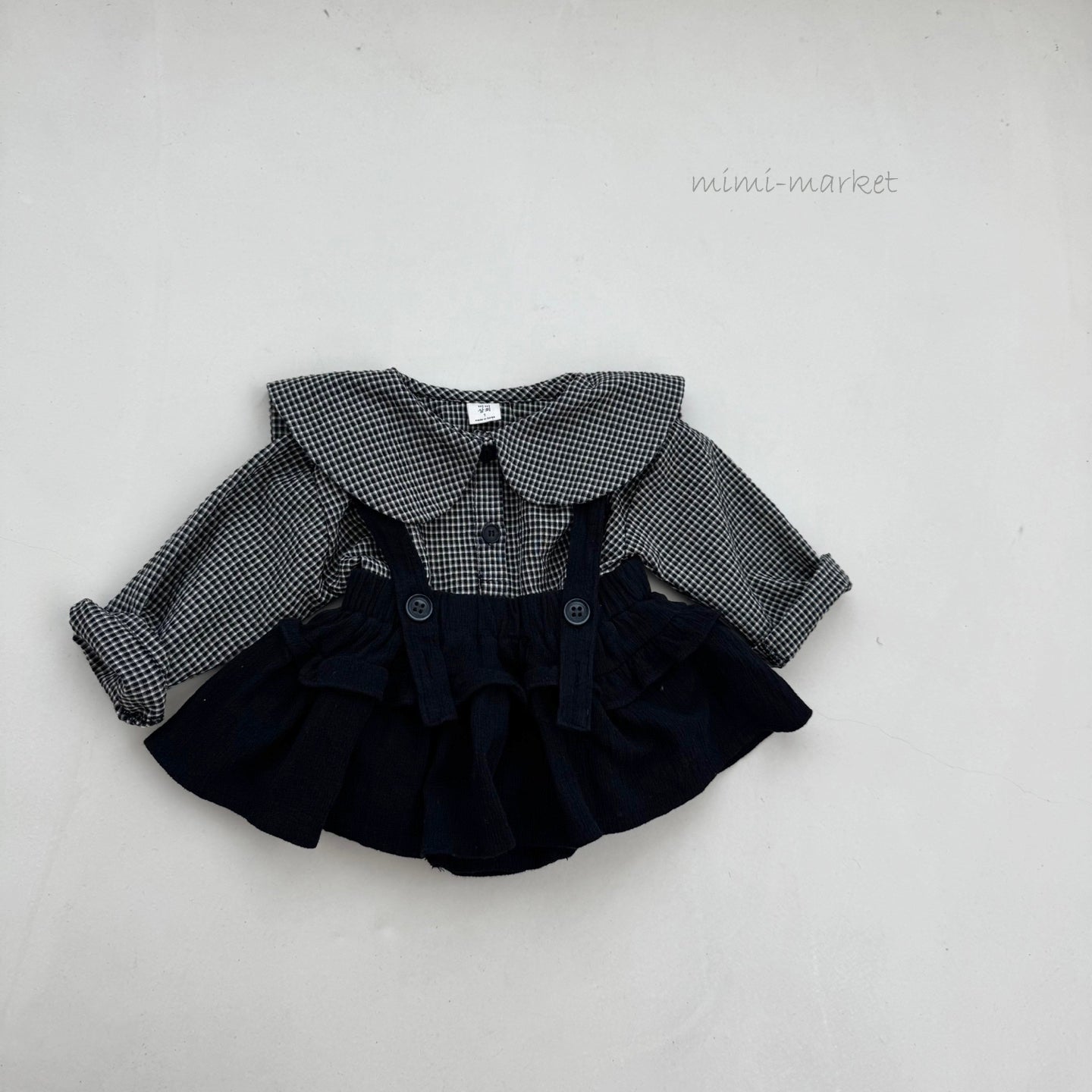 ［mimi market］Elly frill suspender skirt