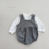［mimi market］Mini check rompers