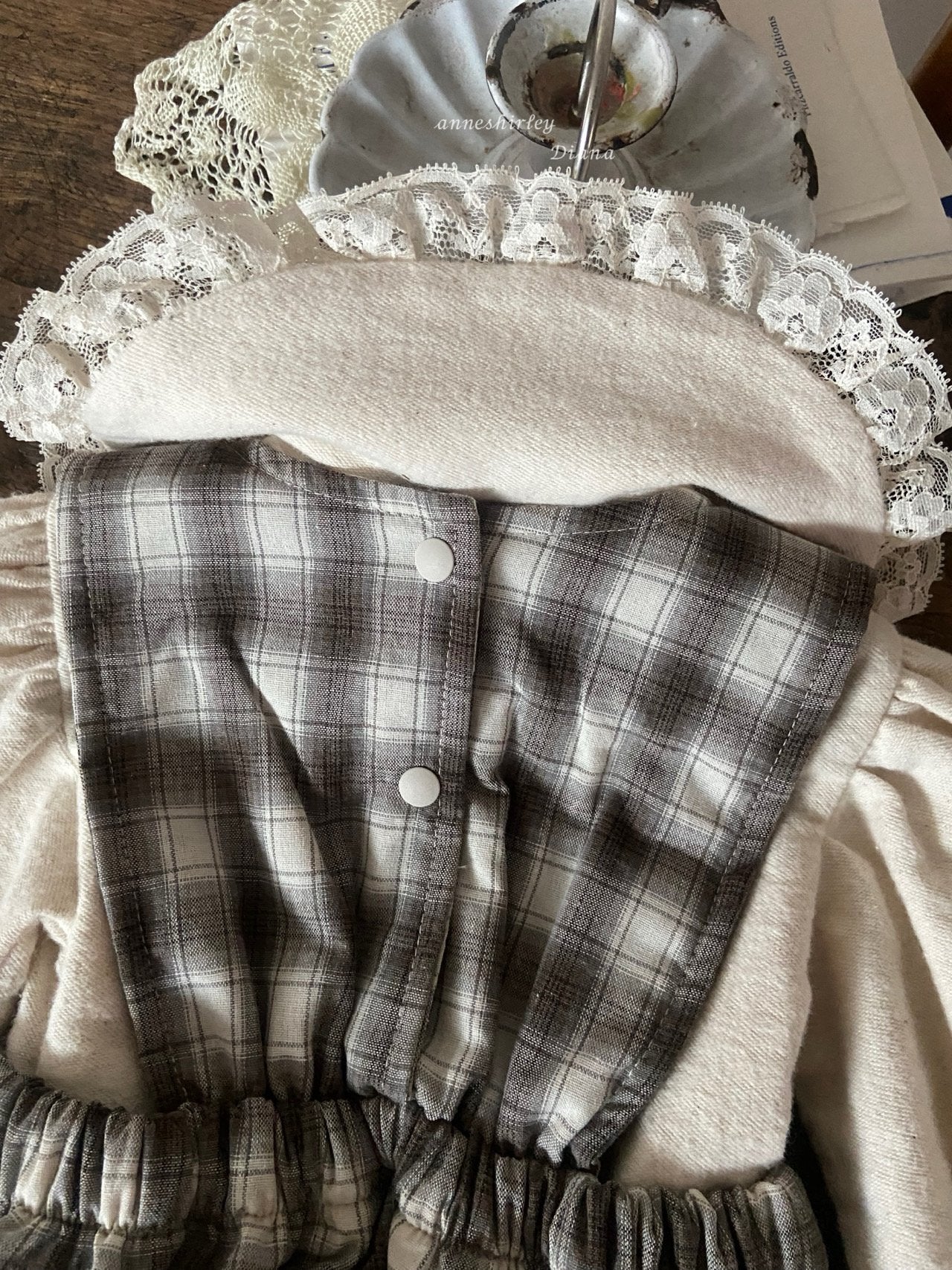 ［Anne shirley］Jaine rompers (check)