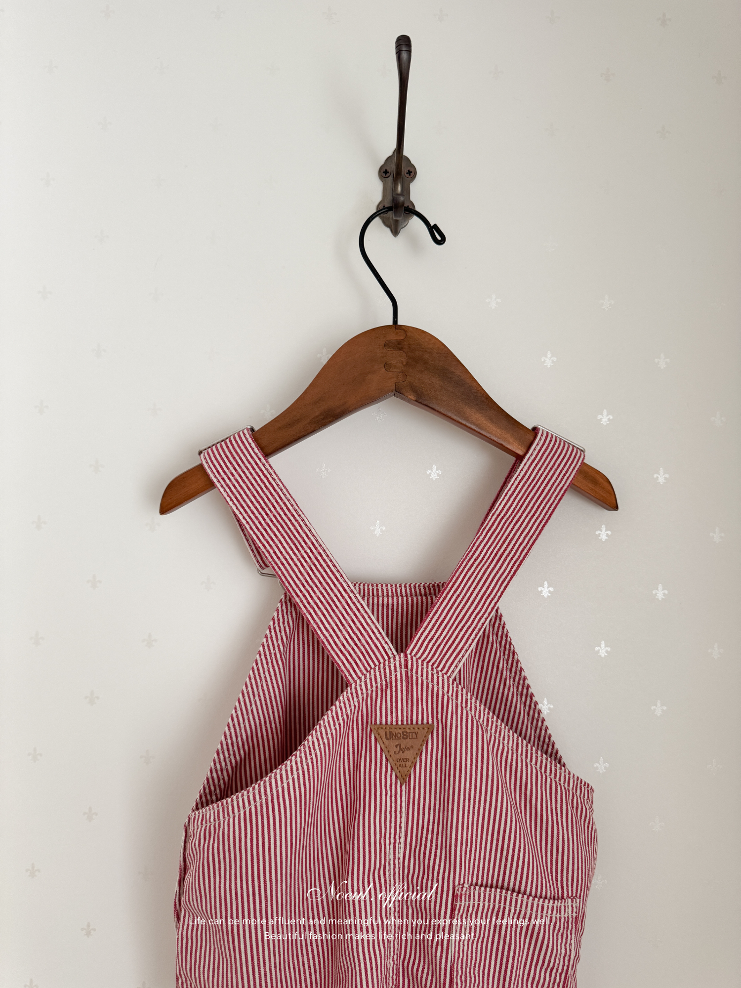 Cotton berry short overalls