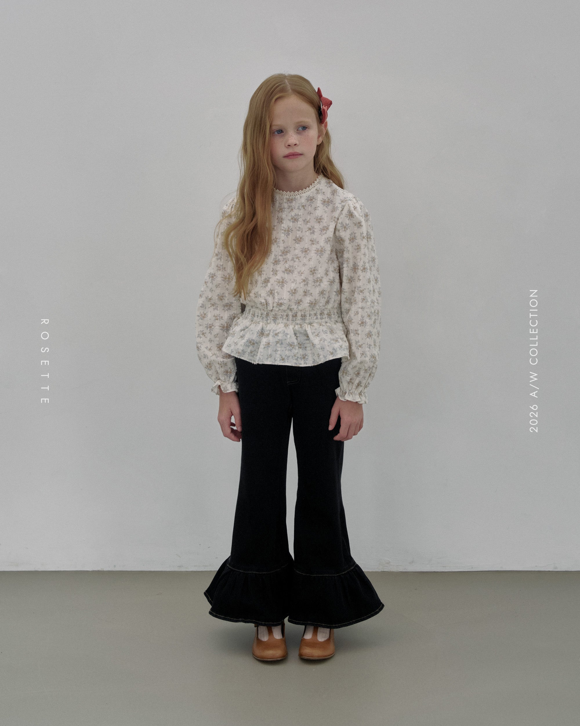 ［ROSETTE］Leina frill denim pants