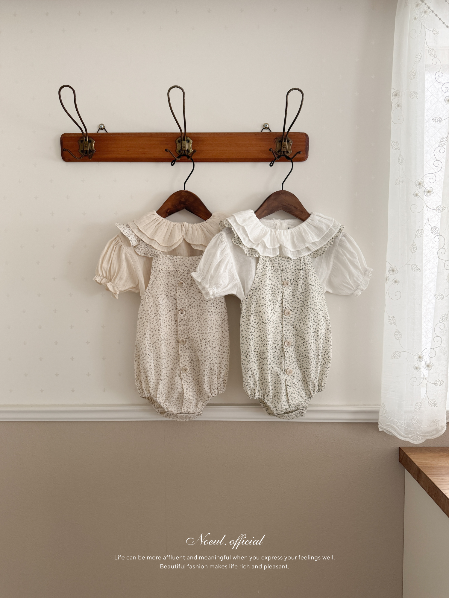 Charming frill rompers