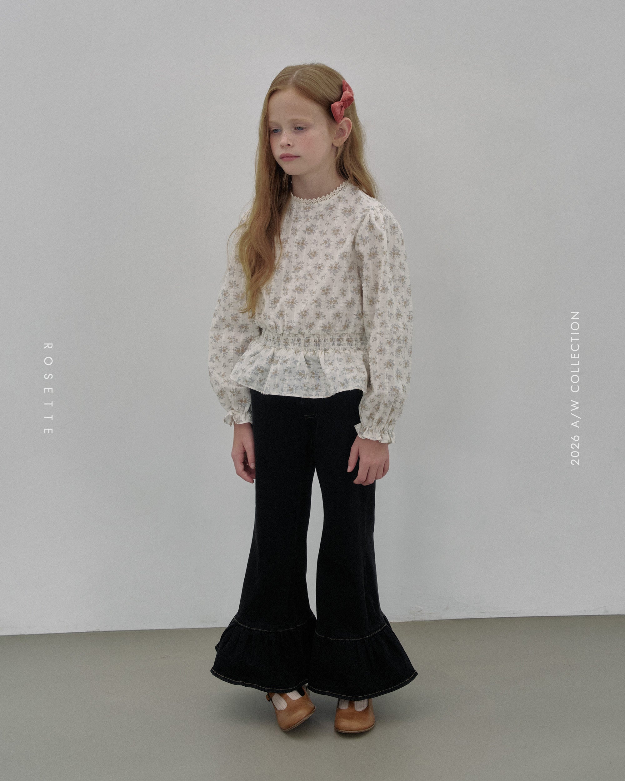 ［ROSETTE］Leina frill denim pants