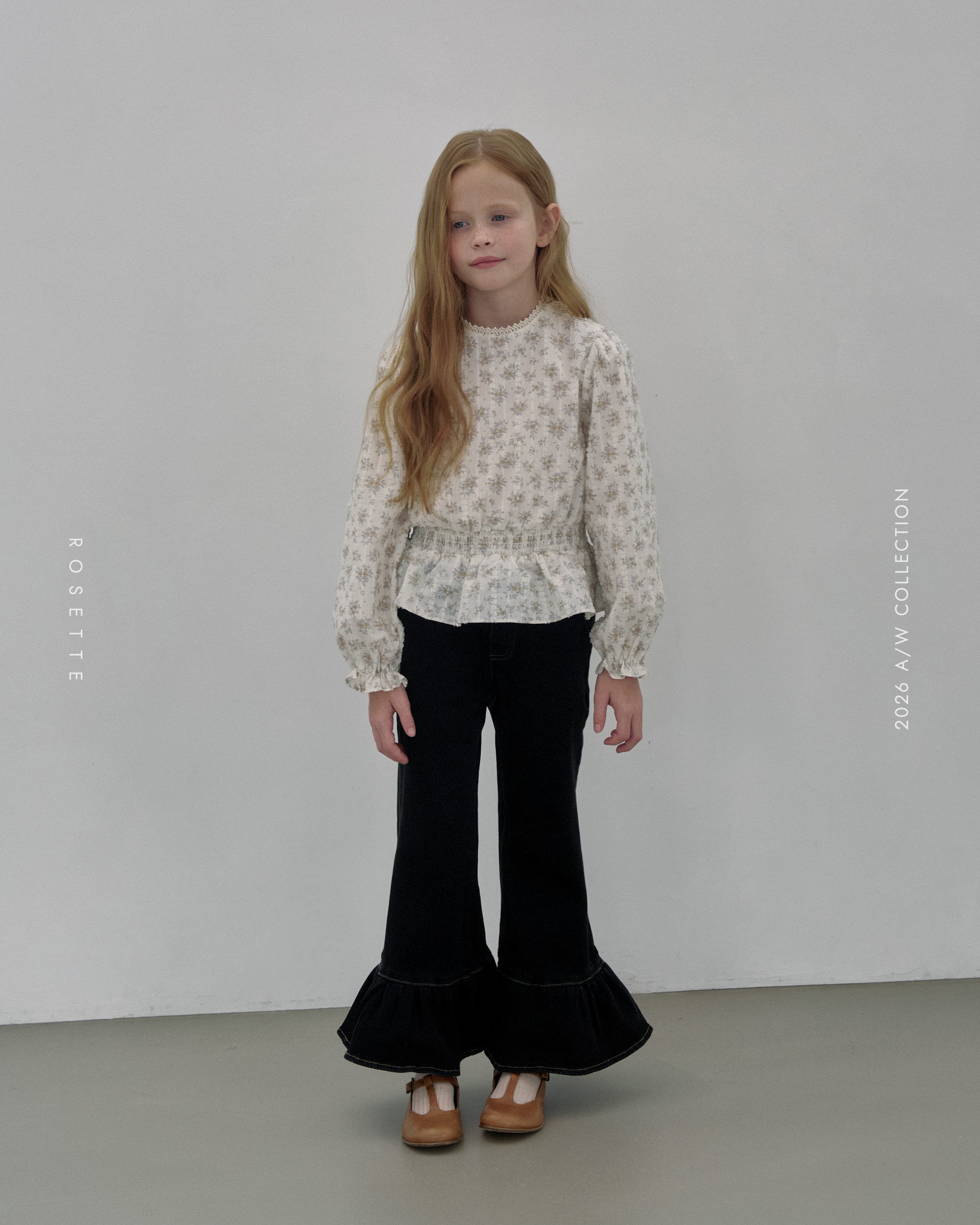 ［ROSETTE］Leina frill denim pants