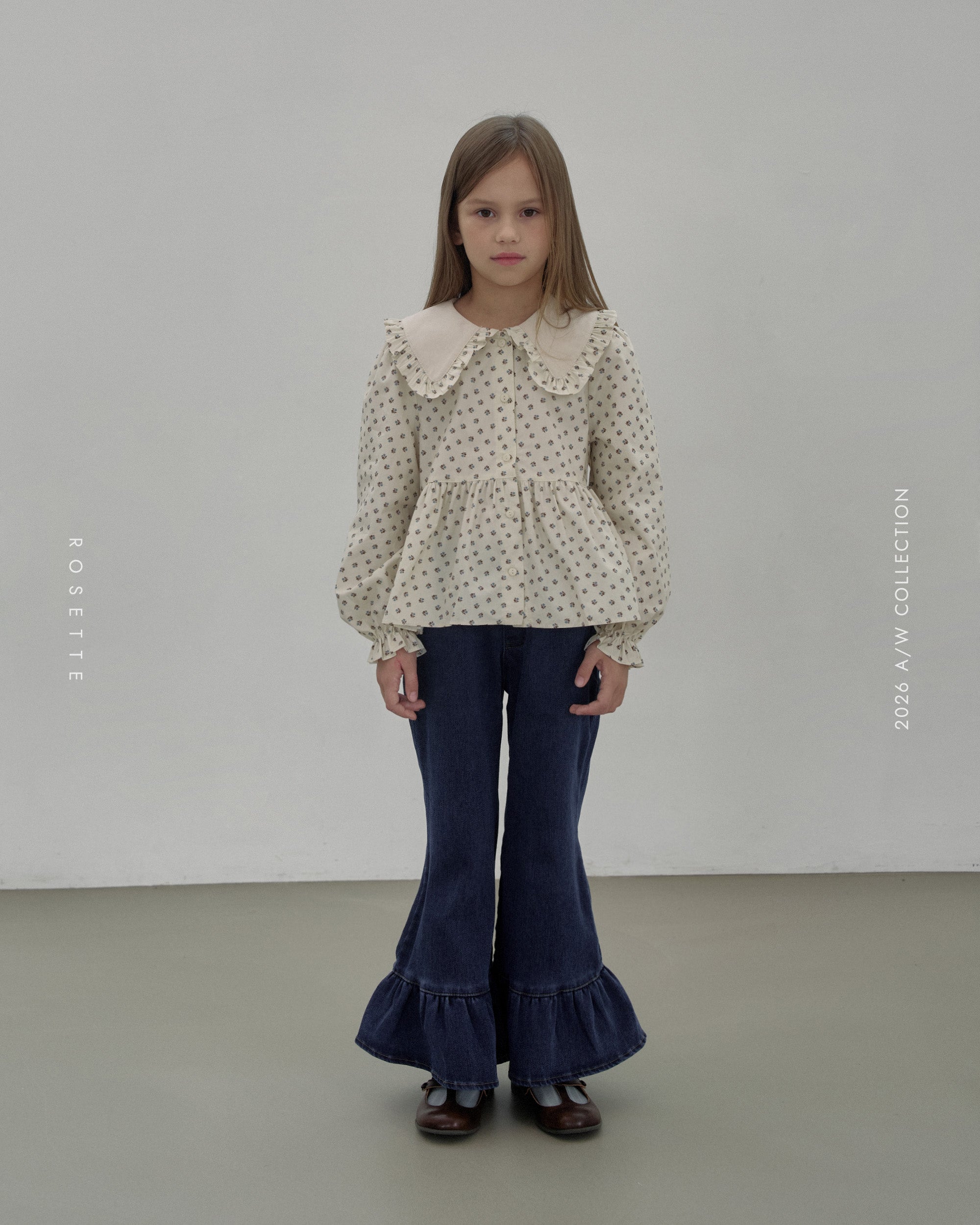 ［ROSETTE］Leina frill denim pants