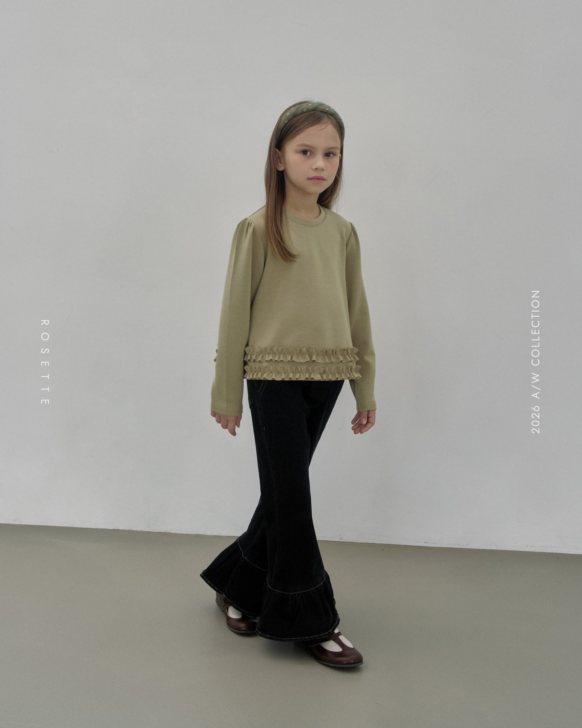 ［ROSETTE］Leina frill denim pants
