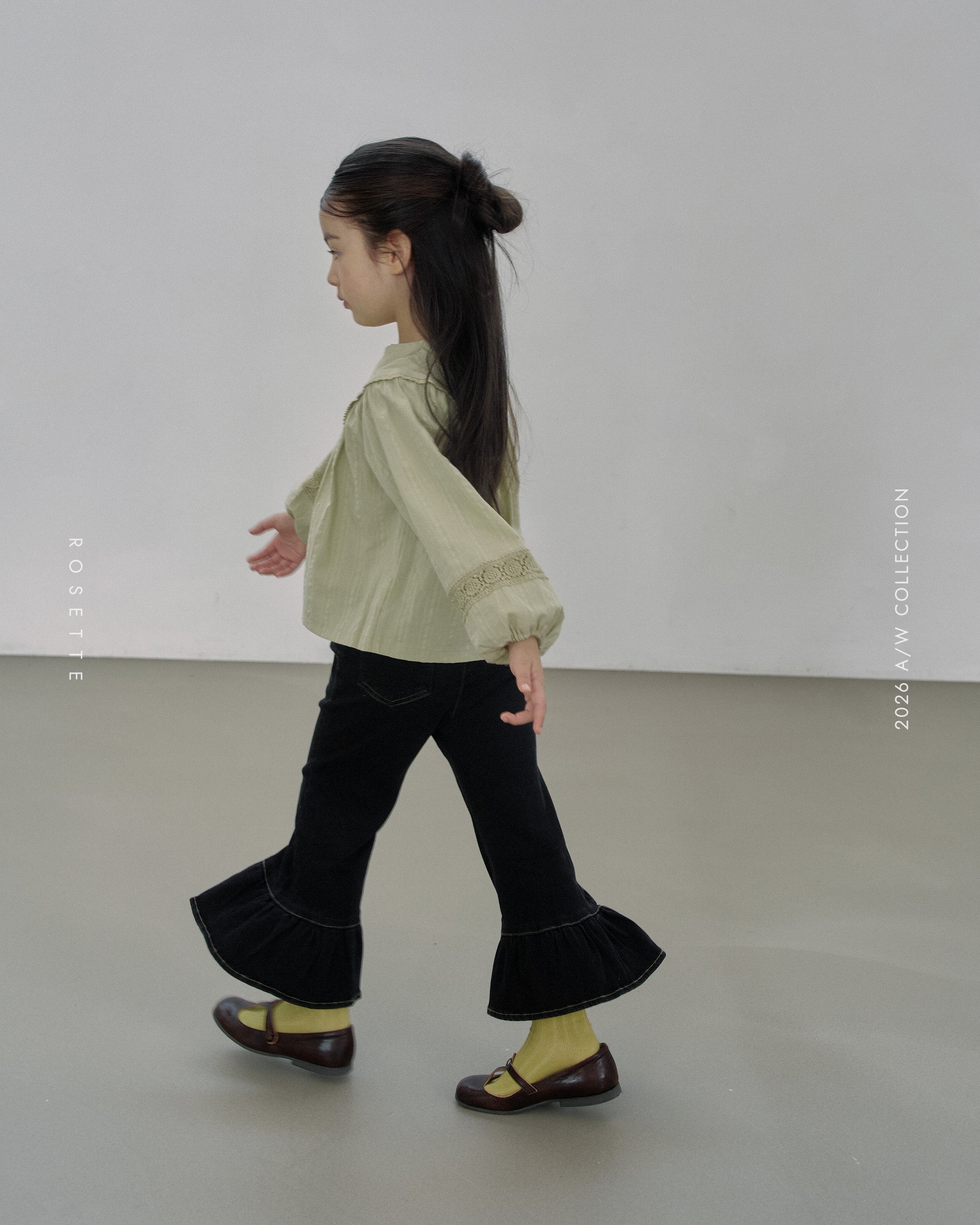 ［ROSETTE］Leina frill denim pants