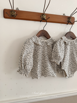 Leaf puff rompers