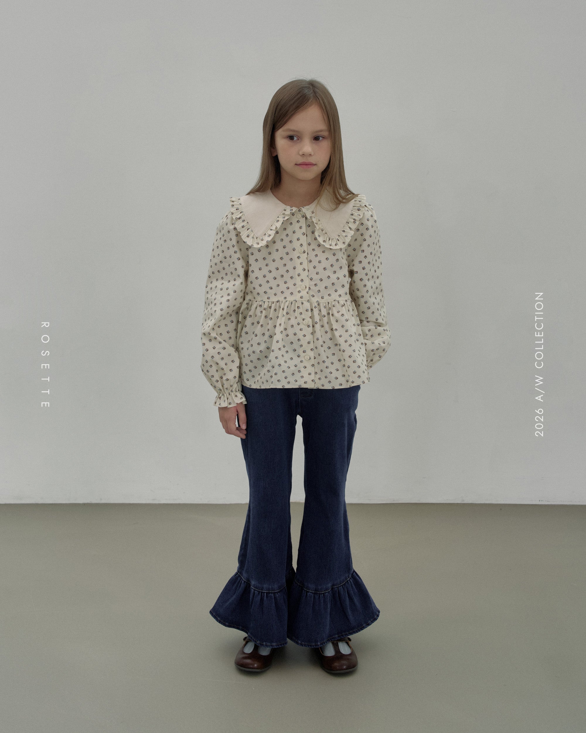 ［ROSETTE］Leina frill denim pants