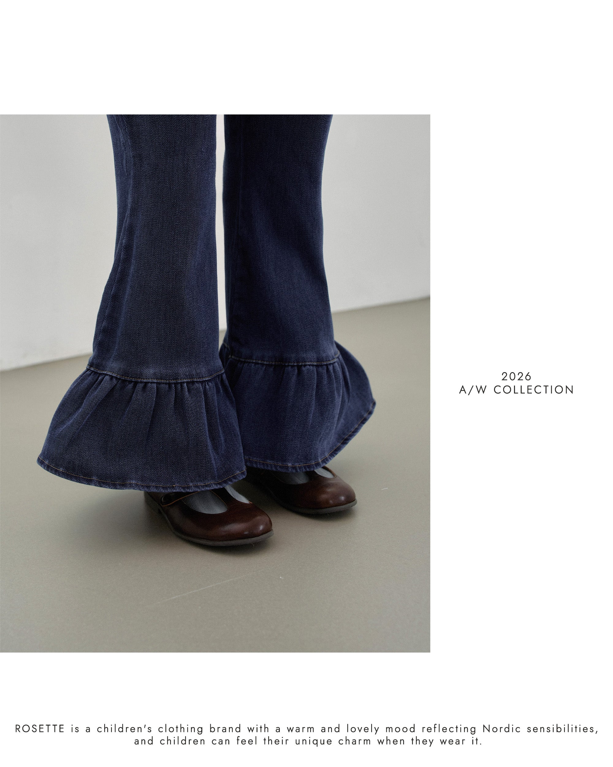 ［ROSETTE］Leina frill denim pants