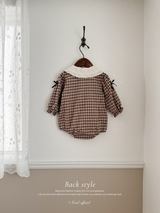 Frill check collar rompers (baby)