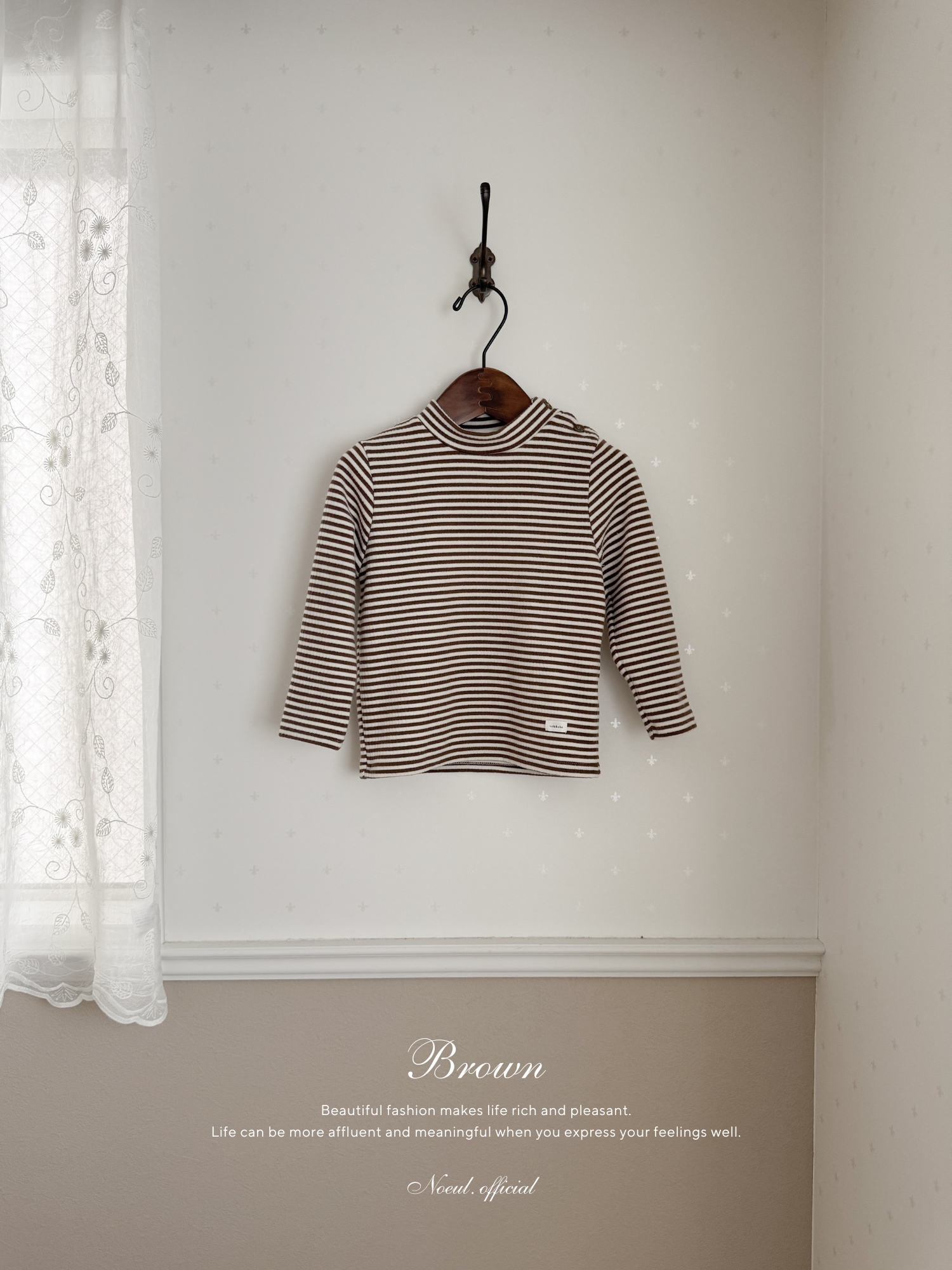 Soft stripe half neck tops (baby & kids)