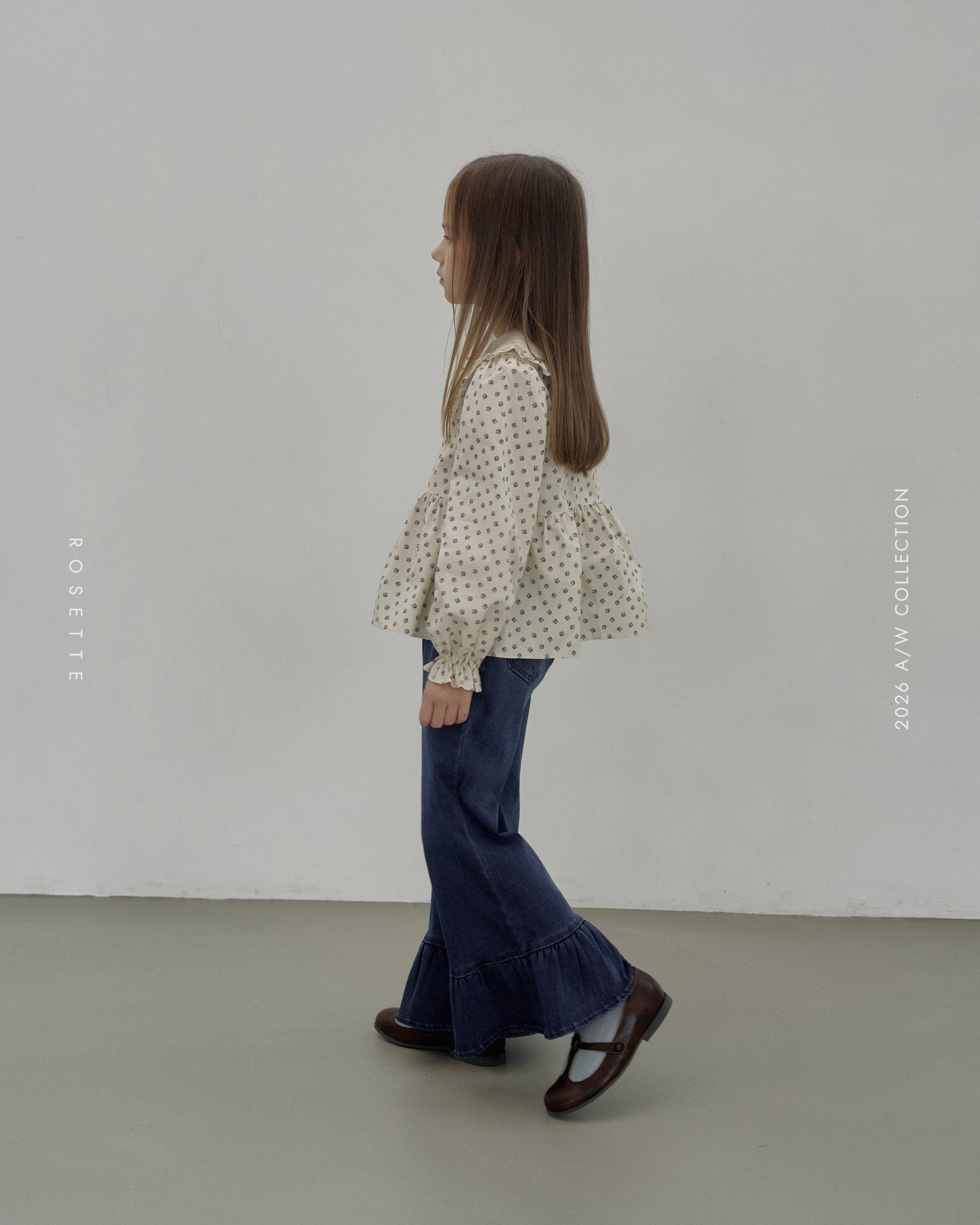 ［ROSETTE］Leina frill denim pants