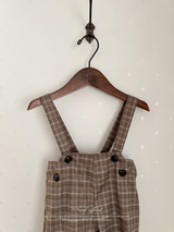 Rommy check suspender pants