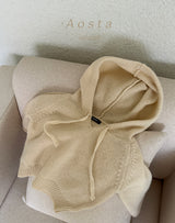 ［Aosta］Knit Cookie Hoodie