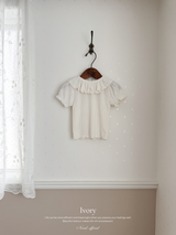 Frill collar puff tops