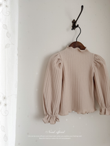 Mellow rib puff tops