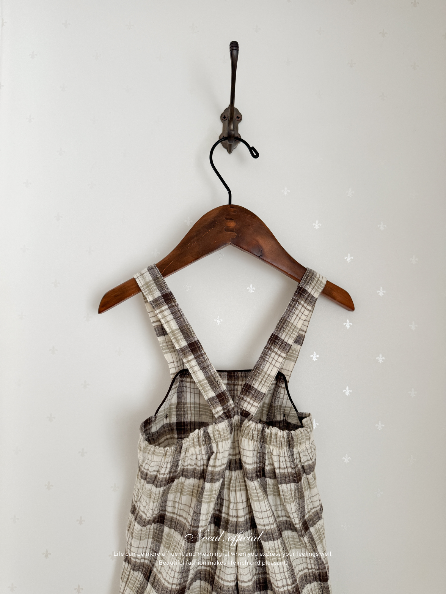 Miserable check suspender pants