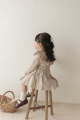 Dobby frill suspender skirt