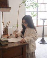 ［anggo］Cream button tops