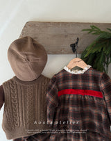 ［Aosta］Check one-piece