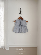 Layered ribbon frill one-piece (baby)