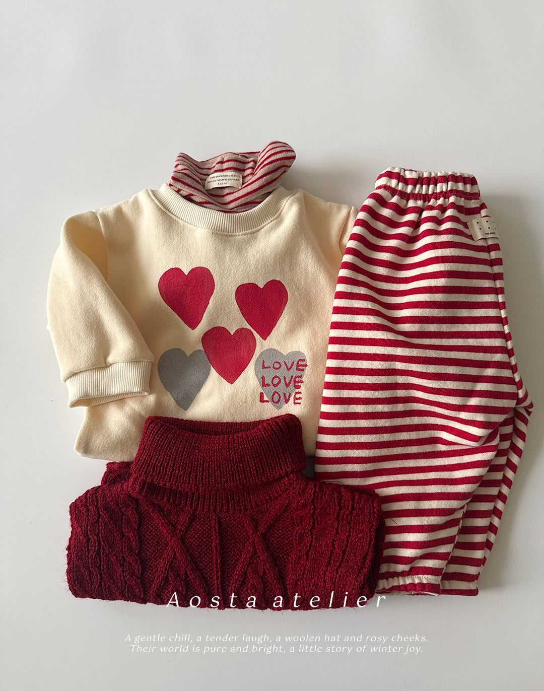 ［Aosta］Wool turtleneck tee