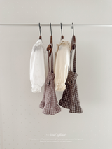 Daisy check suspender skirt