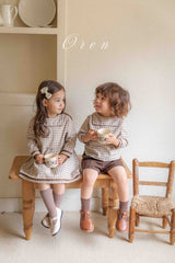 ［OREN］Brunette check one-piece (kids)