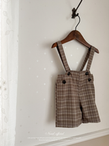 Rommy check suspender pants