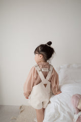 Cotton berry short overalls